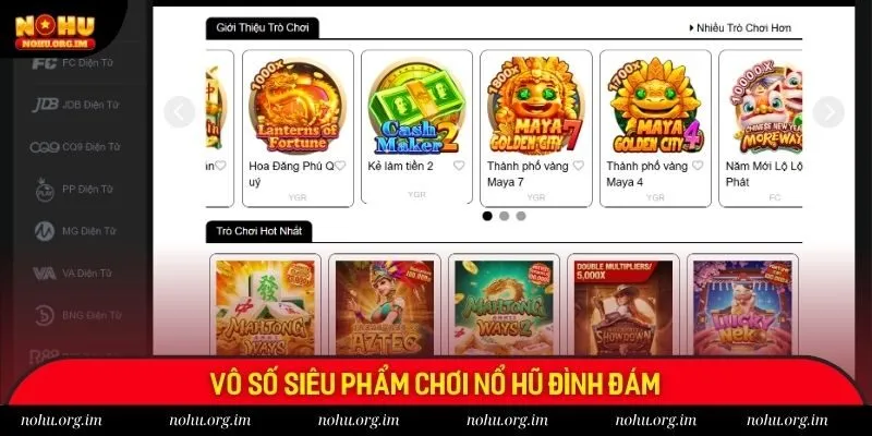 Vô số siêu phẩm chơi nổ hũ đình đám Vô số siêu phẩm chơi nổ hũ đình đám